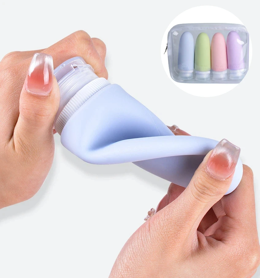Leak Proof Squeezable Silicone Travel Bottles, Reusable, Refillable Bottles, Sustainable, TSA Approved Toiletries Container
Leak Proof Squeezable Silicone Travel Bottles, Reusable, Refillable Bottles, Sustainable, TSA Approved Toiletries Container