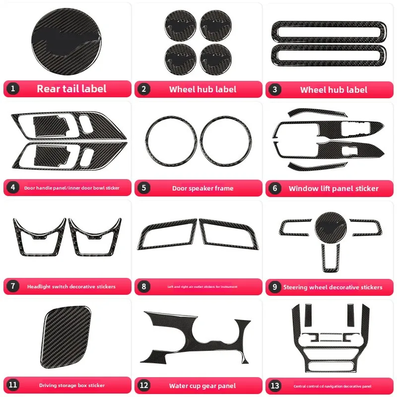 For 15-19 Ford Mustang Carbon Fiber Interior Central Control CD Gear Steering Wheel Lifting Modification
For 15-19 Ford Mustang Carbon Fiber Interior Central Control CD Gear Steering Wheel Lifting Modification
