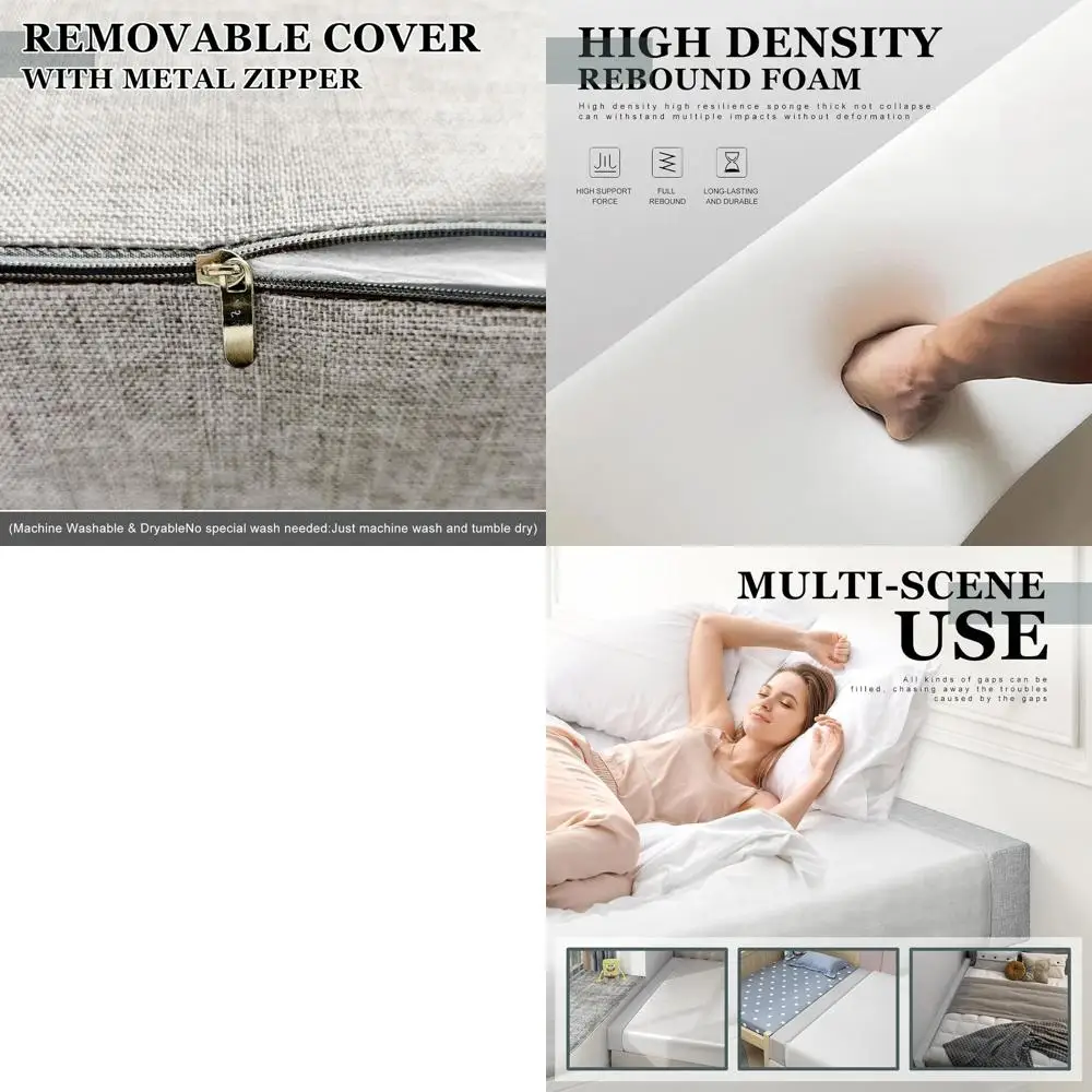 Удлинитель матраса Cal King, наполнитель зазора в кровати, подушка изголовья, пена высокой плотности со съемным чехлом светло-серого цвета, 72x8x10
Удлинитель матраса Cal King, наполнитель зазора в кровати, подушка изголовья, пена высокой плотности со съемным чехлом светло-серого цвета, 72x8x10