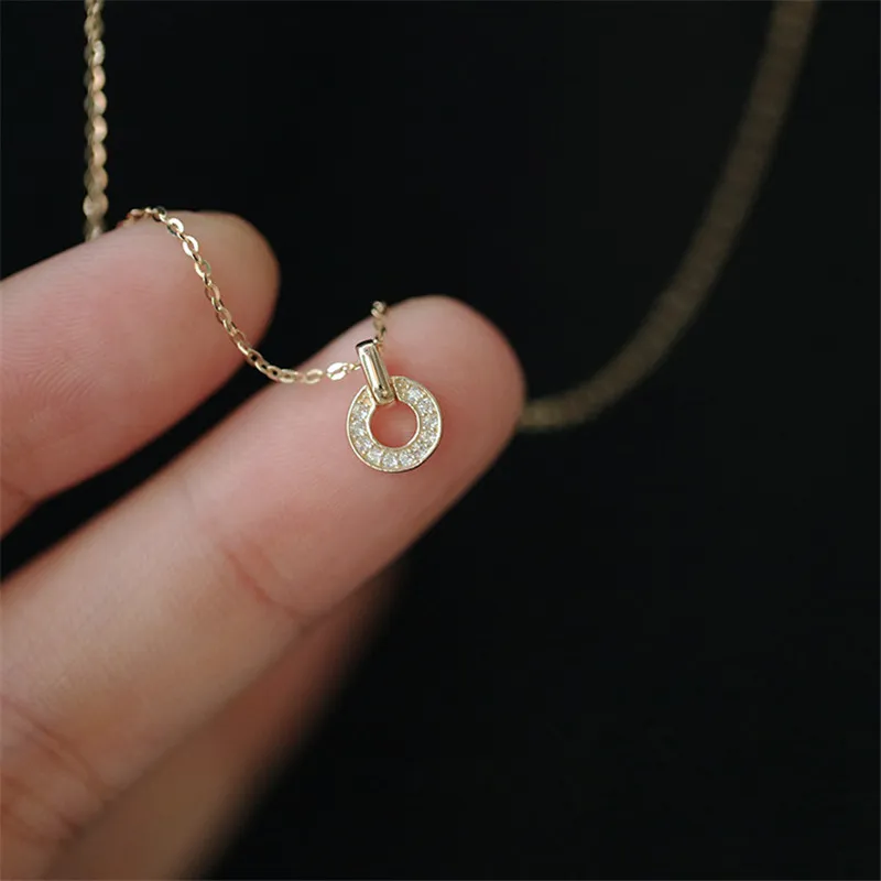 925 Sterling Silver Plated 14k Gold French Round Pendant Necklace For Women With Luxury And Temperament Party Jewelry
925 Sterling Silver Plated 14k Gold French Round Pendant Necklace For Women With Luxury And Temperament Party Jewelry
