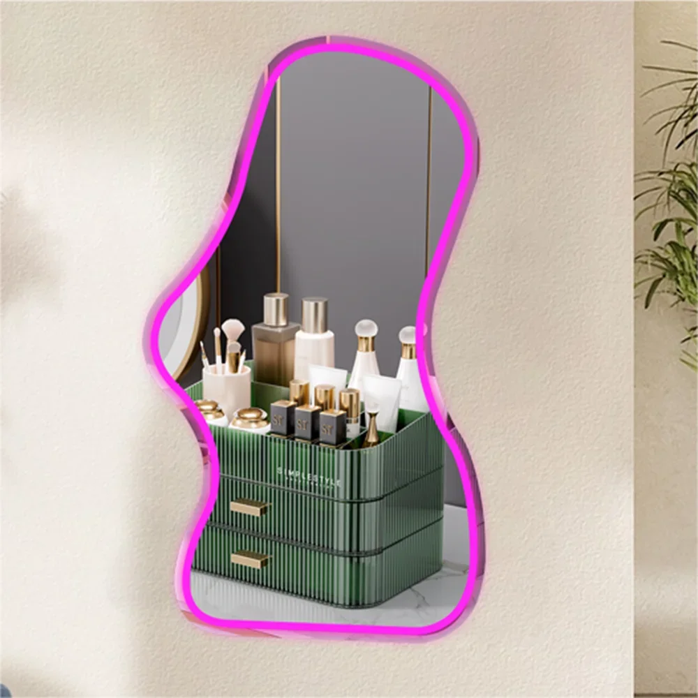 Irregular Mirror Neon for Decor USB-powered LED Mirror Neon for Bedroom Beauty Salon Makeup Table Decor Girl Room Decor Gifts
Irregular Mirror Neon for Decor USB-powered LED Mirror Neon for Bedroom Beauty Salon Makeup Table Decor Girl Room Decor Gifts