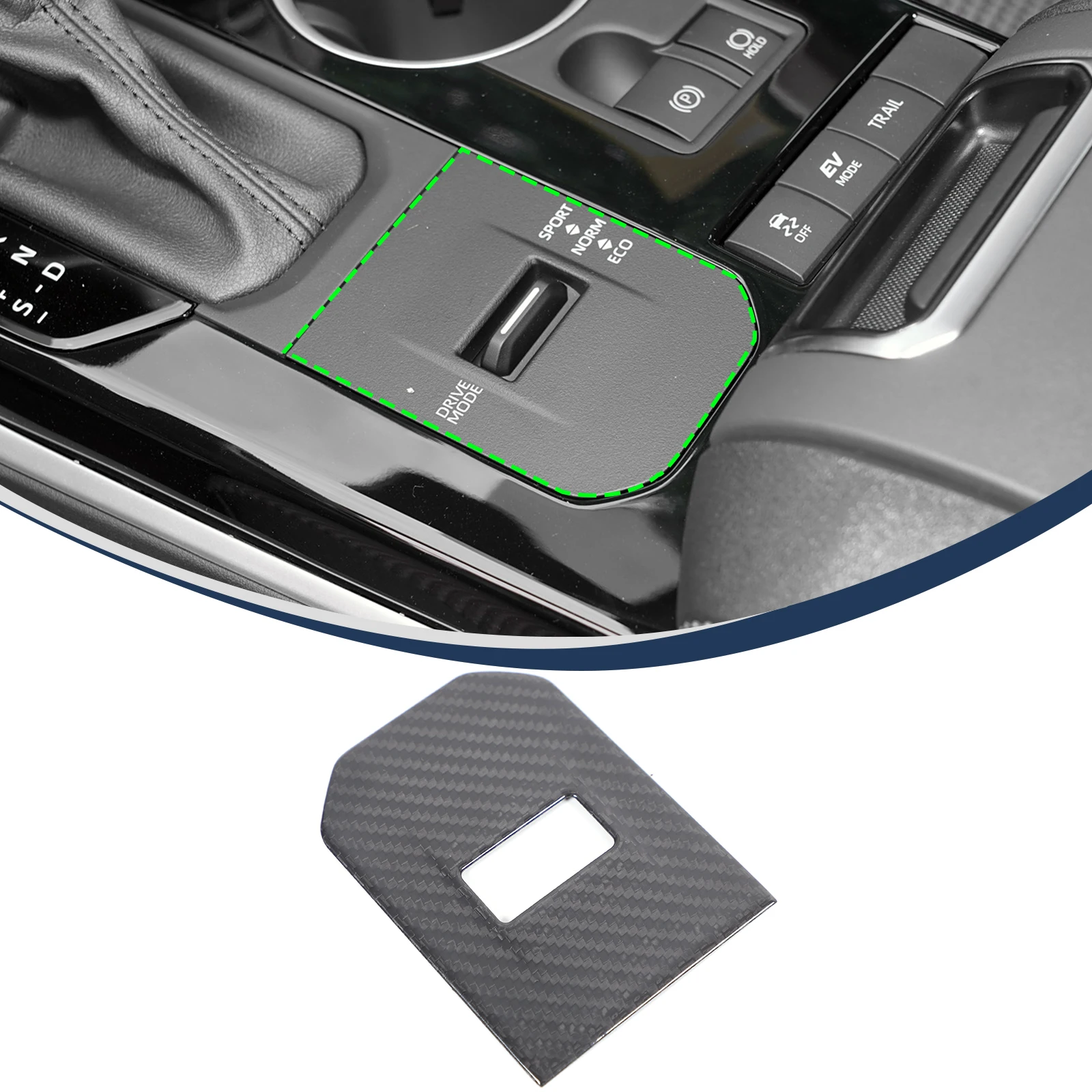 Genuine Carbon Fiber Center Console Sport Mode Button Cover for 2024 Toyota Highlander Automotive Interior Accessories
Genuine Carbon Fiber Center Console Sport Mode Button Cover for 2024 Toyota Highlander Automotive Interior Accessories
