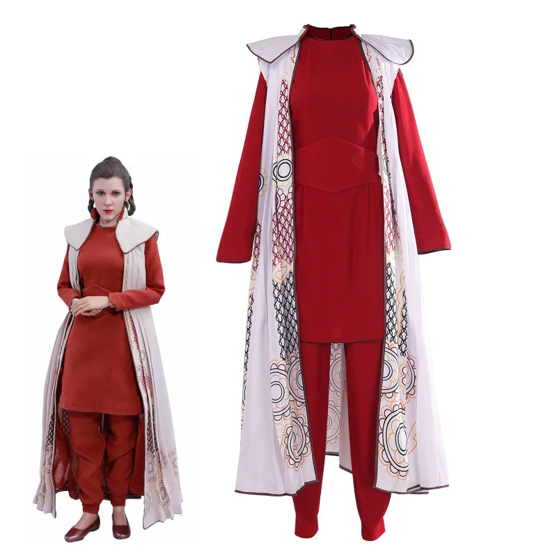 SW Leia Princess Cosplay Costume Red Top and Pants with Cloak Halloween Masquerade Dress Up Carnival Party Outfits for Women
SW Leia Princess Cosplay Costume Red Top and Pants with Cloak Halloween Masquerade Dress Up Carnival Party Outfits for Women