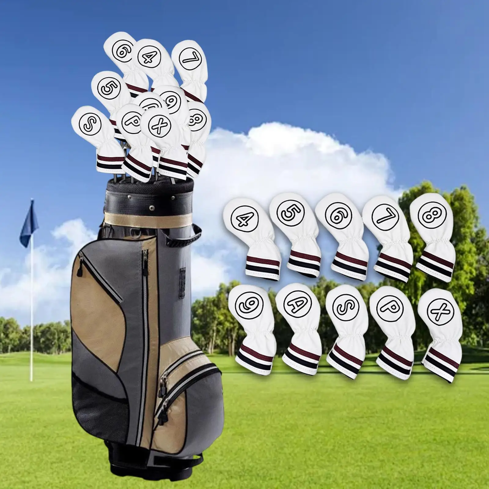 Portable Waterproof Golf Iron Head Covers Lightweight PU Leather Protection for Club Set and Sport Accessories
Portable Waterproof Golf Iron Head Covers Lightweight PU Leather Protection for Club Set and Sport Accessories