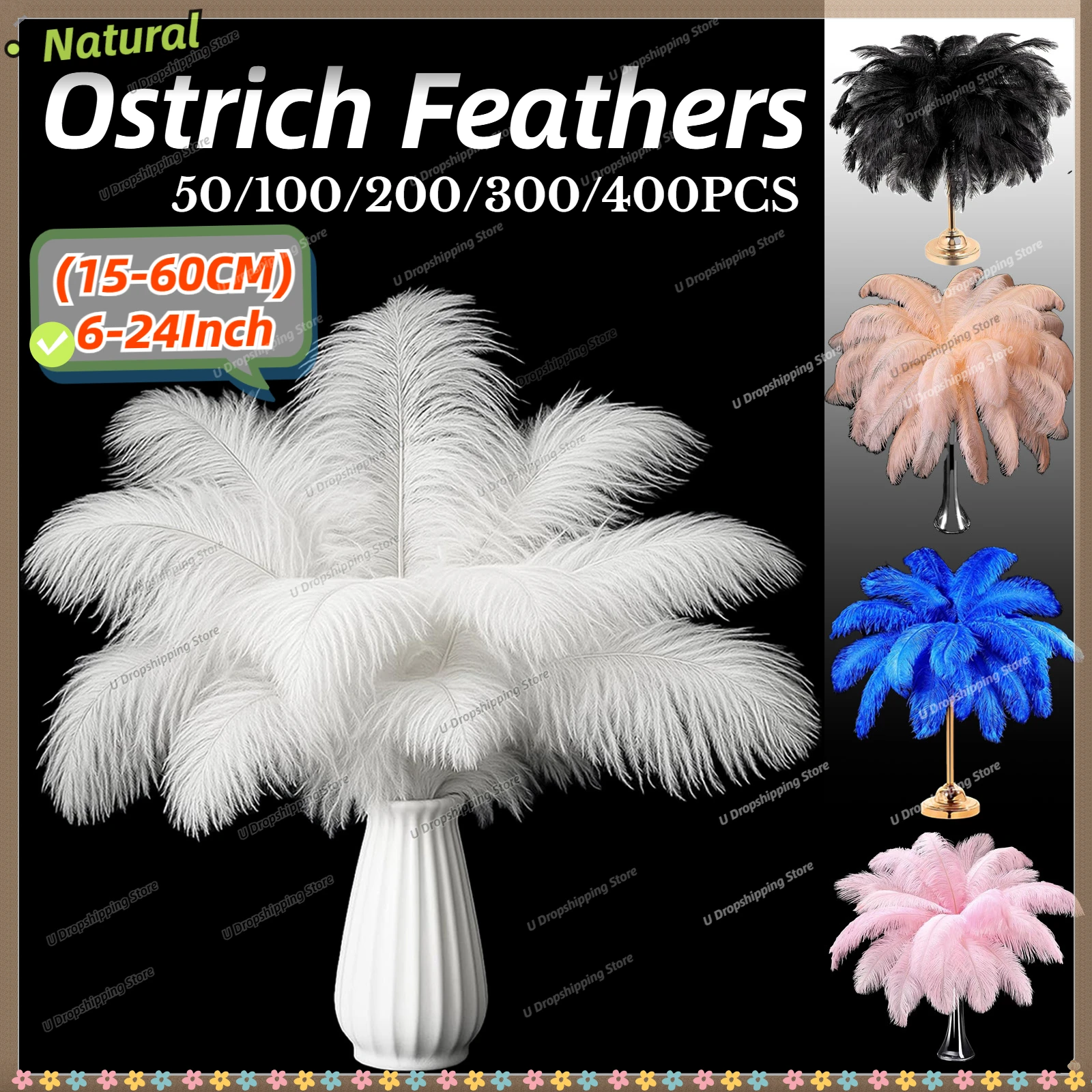 50-400PCS Large White Ostrich Feathers for Crafts Christmas Birthday Wedding Party Centerpieces DIY Crafts Home Table Decoration
50-400PCS Large White Ostrich Feathers for Crafts Christmas Birthday Wedding Party Centerpieces DIY Crafts Home Table Decoration