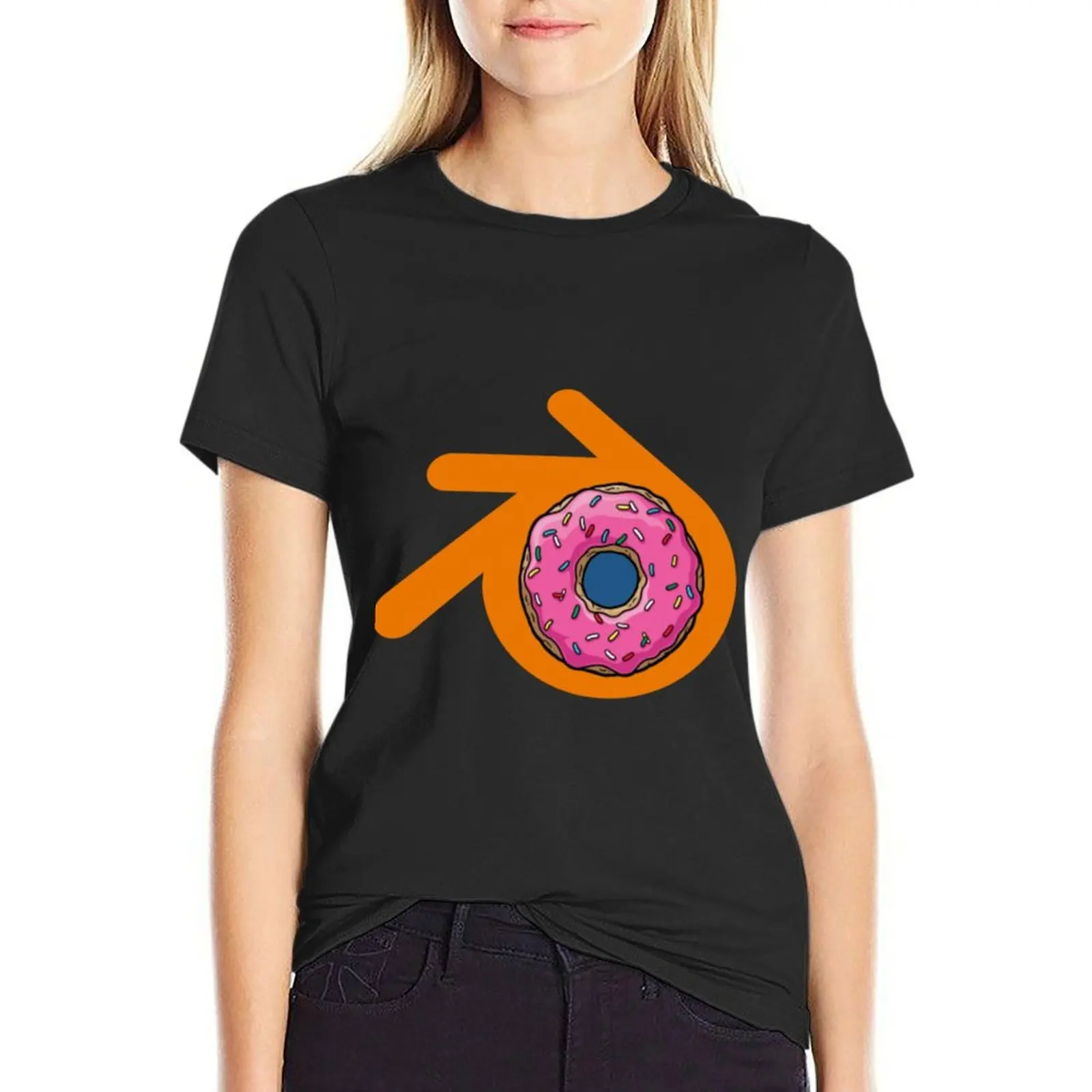 Blender Donuts Logo Design Classic T-Shirt animal prinfor heavyweights plus sizes summer tops funny t shirts for Women
Blender Donuts Logo Design Classic T-Shirt animal prinfor heavyweights plus sizes summer tops funny t shirts for Women
