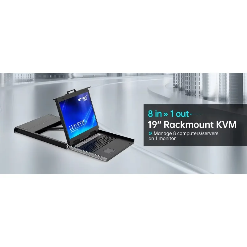 Rack Mount 8-Port KVM VGA Switch With 19" LCD Monitor 1280x1024 For Server Cabinet Integrated Touchpad Keyboard 8 Cables
Rack Mount 8-Port KVM VGA Switch With 19" LCD Monitor 1280x1024 For Server Cabinet Integrated Touchpad Keyboard 8 Cables
