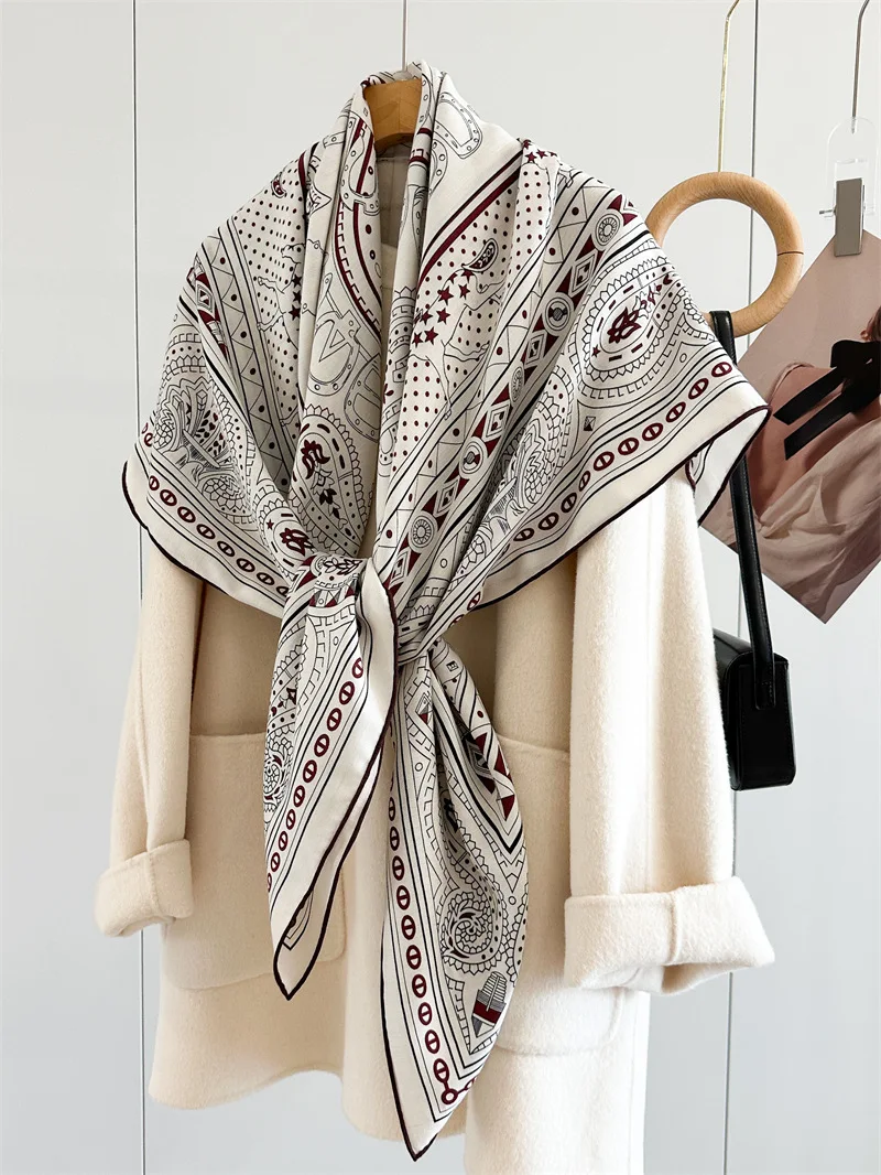 Women Winter Wool Silk Scarfs Double Faced Large Shawls Warm Soft Pashmina Oversized Foulard Wrap Stole Scarves for Ladies
Women Winter Wool Silk Scarfs Double Faced Large Shawls Warm Soft Pashmina Oversized Foulard Wrap Stole Scarves for Ladies