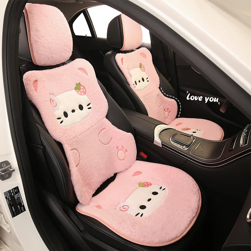 Hello Kitty Winter Plush Car Cushion Cover Cute Pink Warm Cartoon Women's Universal Warmth Seat Covers Auto Seat Accessories
Hello Kitty Winter Plush Car Cushion Cover Cute Pink Warm Cartoon Women's Universal Warmth Seat Covers Auto Seat Accessories