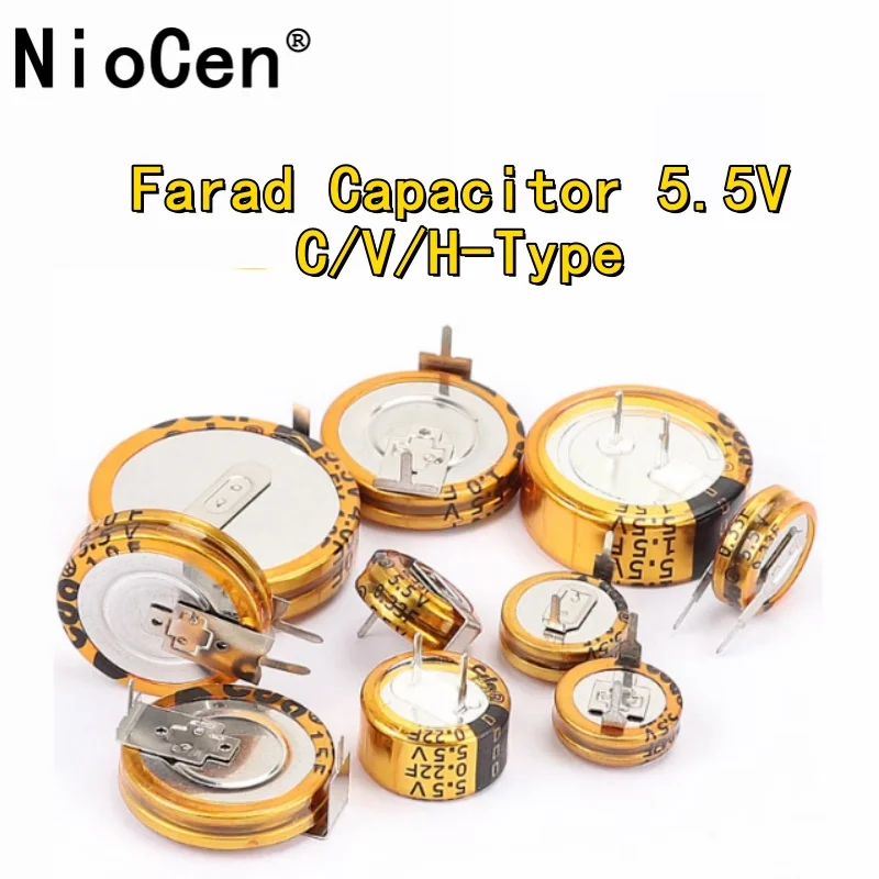 (2pcs)Farad capacitor 5.5v 0.1/0.33/0.47/1.5/1.0/4.0/5.0/F C/V/H type double-layer capacitor
(2pcs)Farad capacitor 5.5v 0.1/0.33/0.47/1.5/1.0/4.0/5.0/F C/V/H type double-layer capacitor