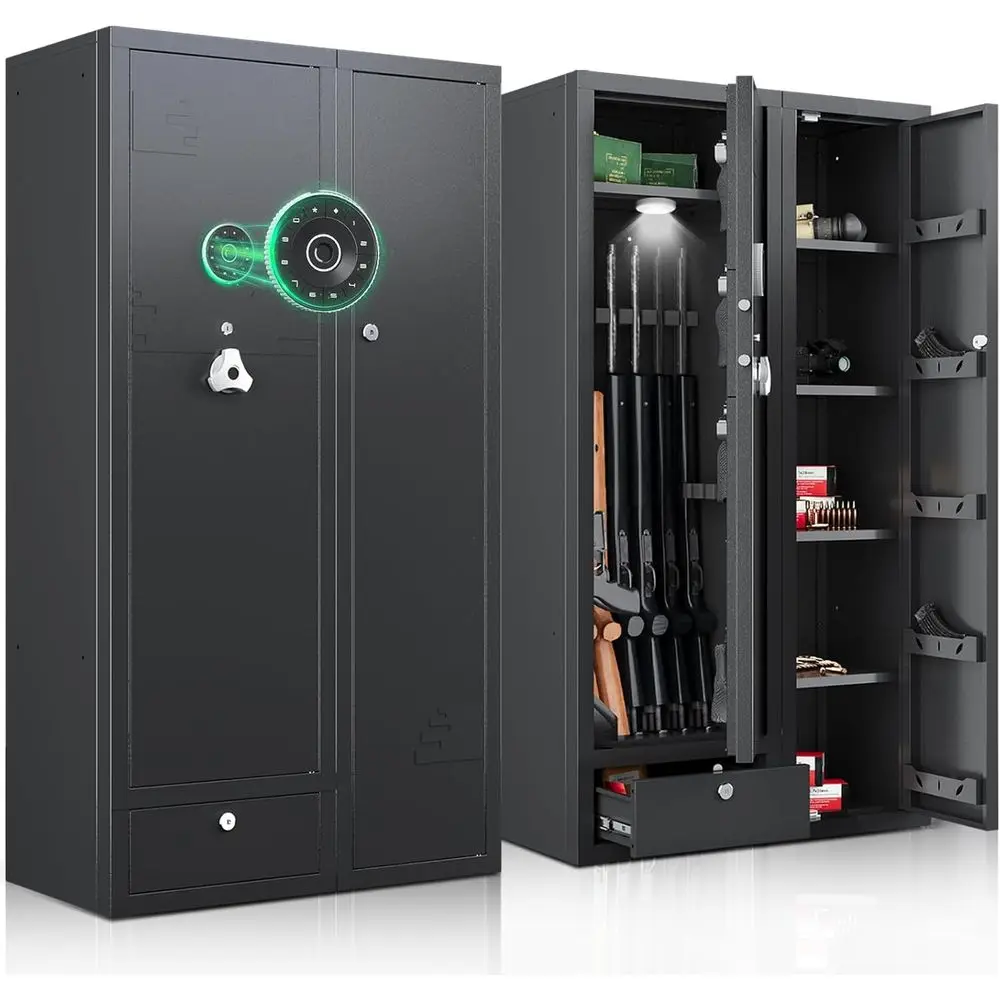 Dual-Purpose Large Gun and Pistol Cabinet with Removable Shelves for High-Capacity Storage
Dual-Purpose Large Gun and Pistol Cabinet with Removable Shelves for High-Capacity Storage