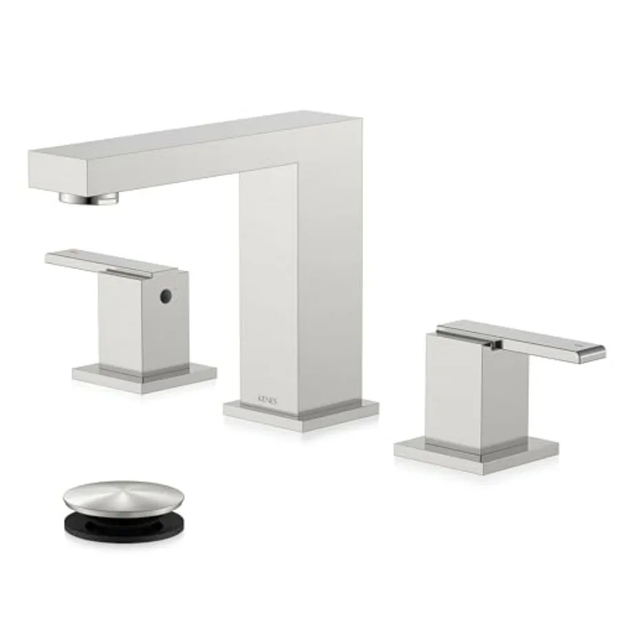 Widespread bathroom faucet for vanity use brushed nickel finish 8-inch 3-hole 2-handle design with pop-up drain and supply line
Widespread bathroom faucet for vanity use brushed nickel finish 8-inch 3-hole 2-handle design with pop-up drain and supply line