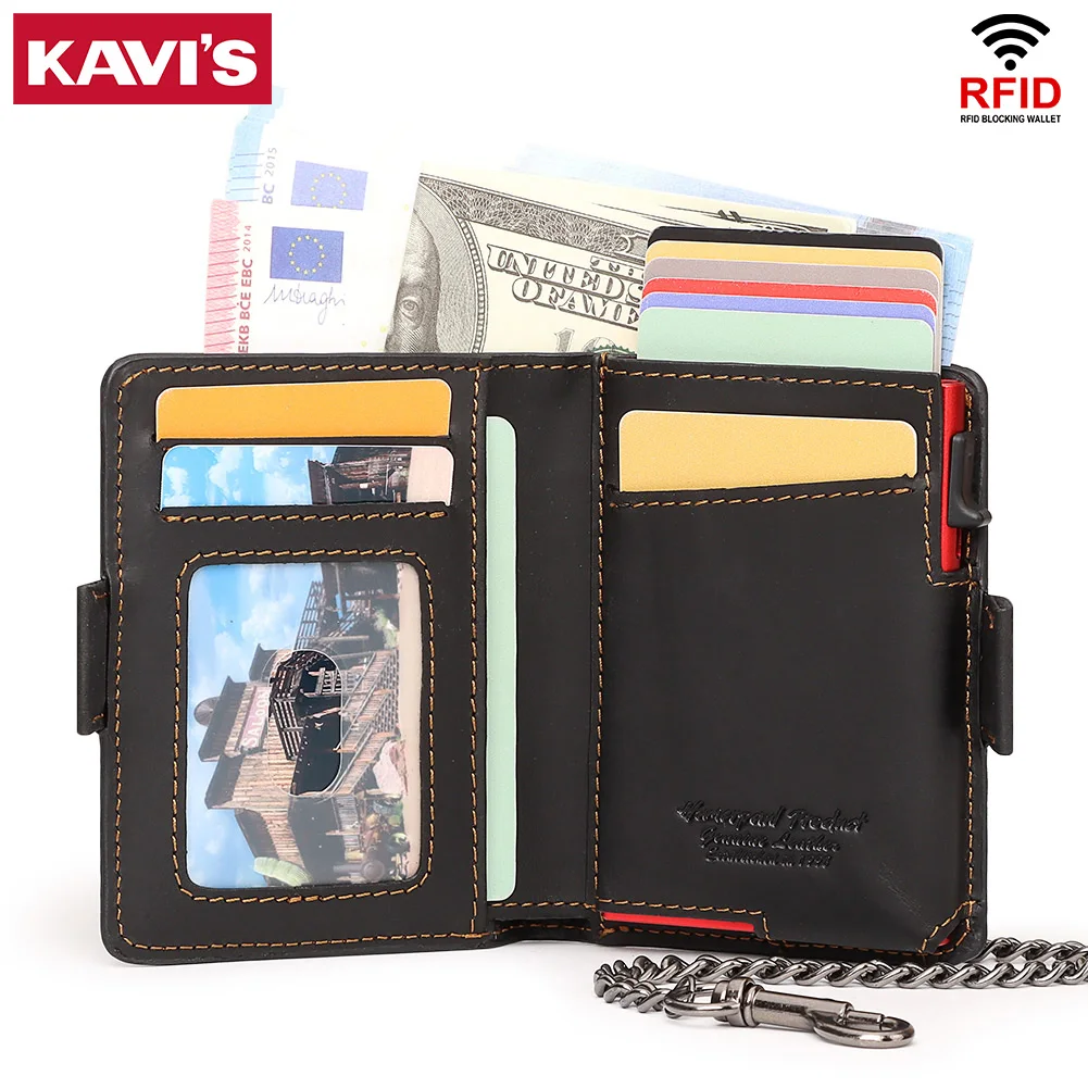 Lady Fashion Wallets for Women Genuine Leather Pop-Up Card Holder RFID Blocking Credit Card Case Mini Coin Purse with Long Chain
Lady Fashion Wallets for Women Genuine Leather Pop-Up Card Holder RFID Blocking Credit Card Case Mini Coin Purse with Long Chain