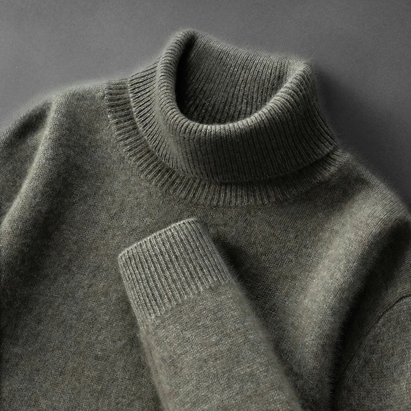 ADDONEE Autumn Winter Men's Turtleneck Pullover Sweater Thick Warm 100% Cashmere Knitted Sweater Basic Casual Loose Cashmere Top
ADDONEE Autumn Winter Men's Turtleneck Pullover Sweater Thick Warm 100% Cashmere Knitted Sweater Basic Casual Loose Cashmere Top
