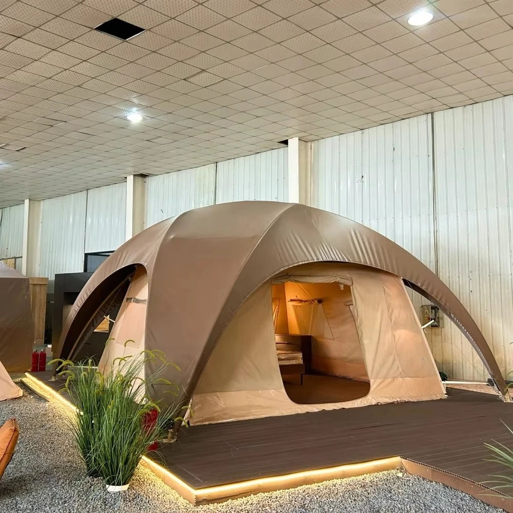 Outdoor 6x6m High Quality PVDF Luxury Glamping Safari Crossover Dome Tents For Resort
Outdoor 6x6m High Quality PVDF Luxury Glamping Safari Crossover Dome Tents For Resort