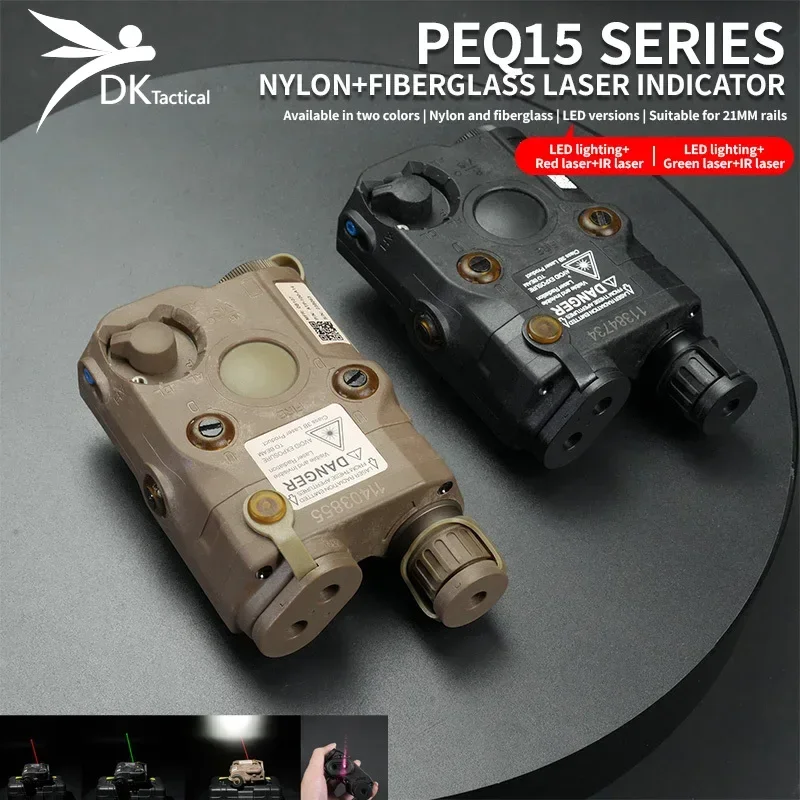 New Tactical PEQ15 Green/Red Dot Laser IR laser Adjustable White LED Flashlight Outdoor Hunting Weapon Laser Sight For 20mm Rail
New Tactical PEQ15 Green/Red Dot Laser IR laser Adjustable White LED Flashlight Outdoor Hunting Weapon Laser Sight For 20mm Rail
