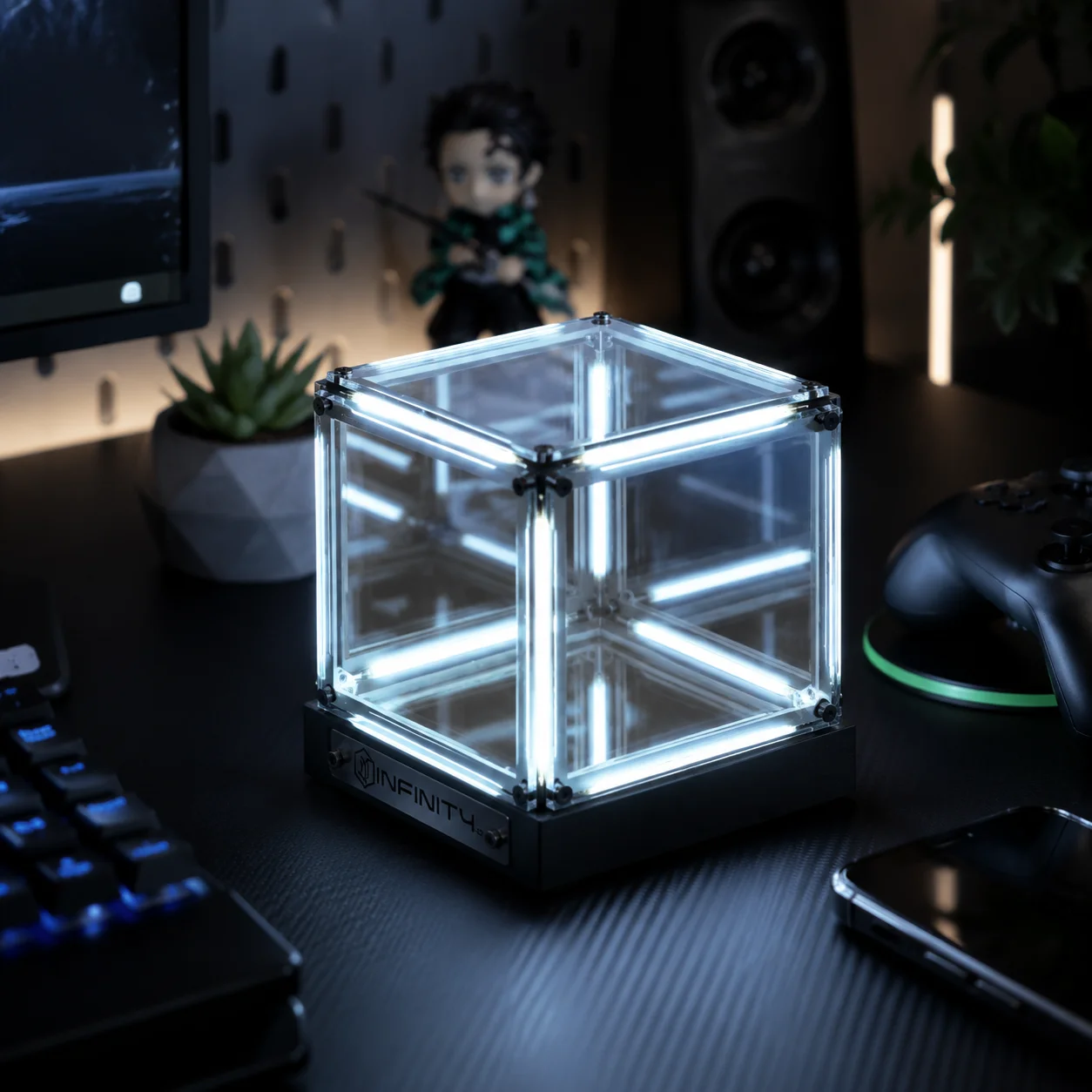 2026 New 4D Space Gaming Ambient Light Infinity Mirror Desk Decor Hypercube Figure Display Abyss Lamp Tech Gift for Gamers
2026 New 4D Space Gaming Ambient Light Infinity Mirror Desk Decor Hypercube Figure Display Abyss Lamp Tech Gift for Gamers