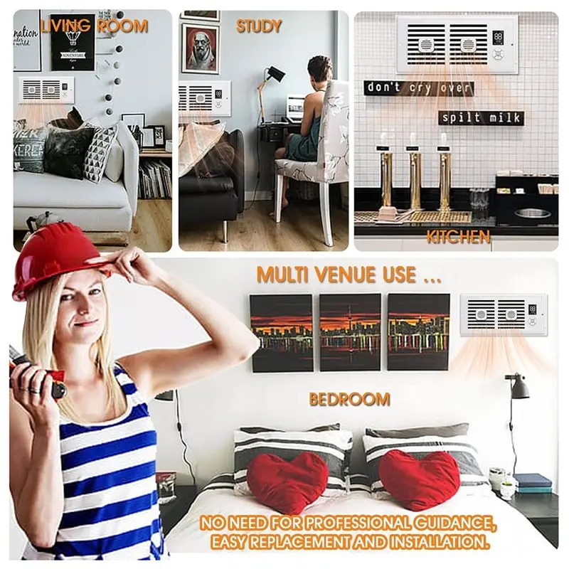 X09A 10-Speed Smart Thermostat Smart Thermostat AC Vent Fan With Timer & Aroma Function For Wall With 2 Remote Controls
X09A 10-Speed Smart Thermostat Smart Thermostat AC Vent Fan With Timer & Aroma Function For Wall With 2 Remote Controls