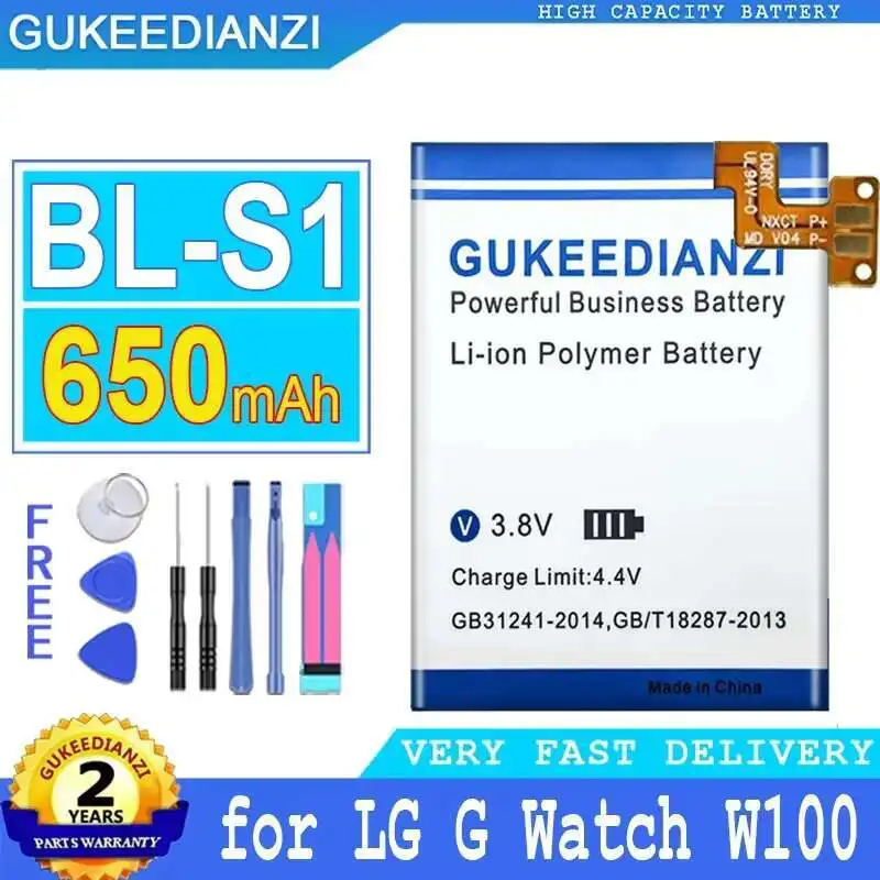 BL-S1 Долговечный аккумулятор для часов 650 мАч для LG G W100 W100KT
BL-S1 Долговечный аккумулятор для часов 650 мАч для LG G W100 W100KT