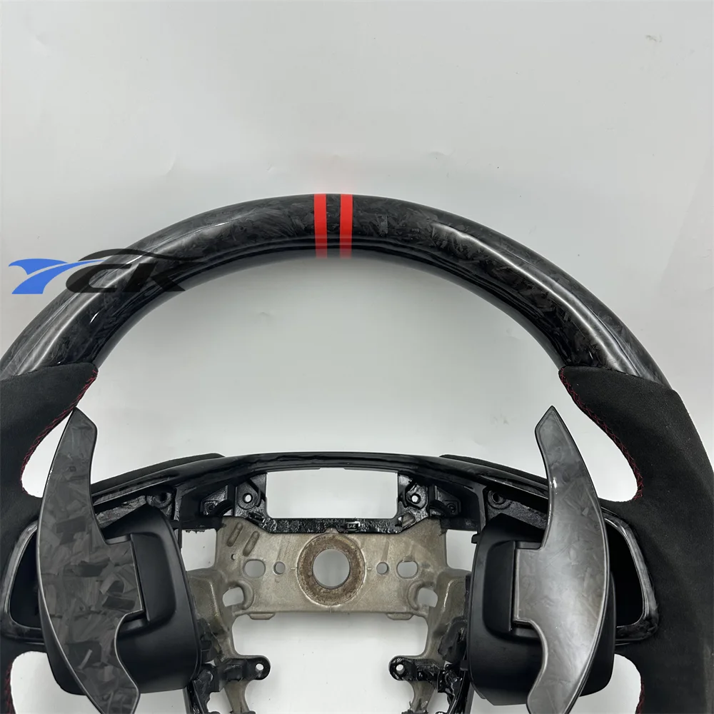 Рулевое колесо с лепестками переключения передач для Honda Civic 2016-2021, черное кованое углеродное волокно, кожа, красная полоса, автомобильные аксессуары
Рулевое колесо с лепестками переключения передач для Honda Civic 2016-2021, черное кованое углеродное волокно, кожа, красная полоса, автомобильные аксессуары