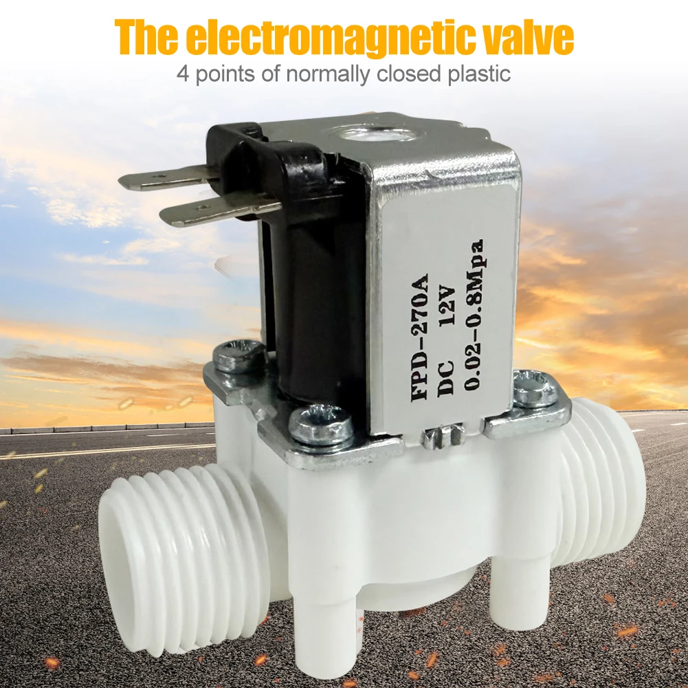 DC 12V Water Solenoid Valve Plastic 0.02-0.8mpa Water Inlet Solenoid Valve Normally Closed Easy Installation for Washing Machine
DC 12V Water Solenoid Valve Plastic 0.02-0.8mpa Water Inlet Solenoid Valve Normally Closed Easy Installation for Washing Machine