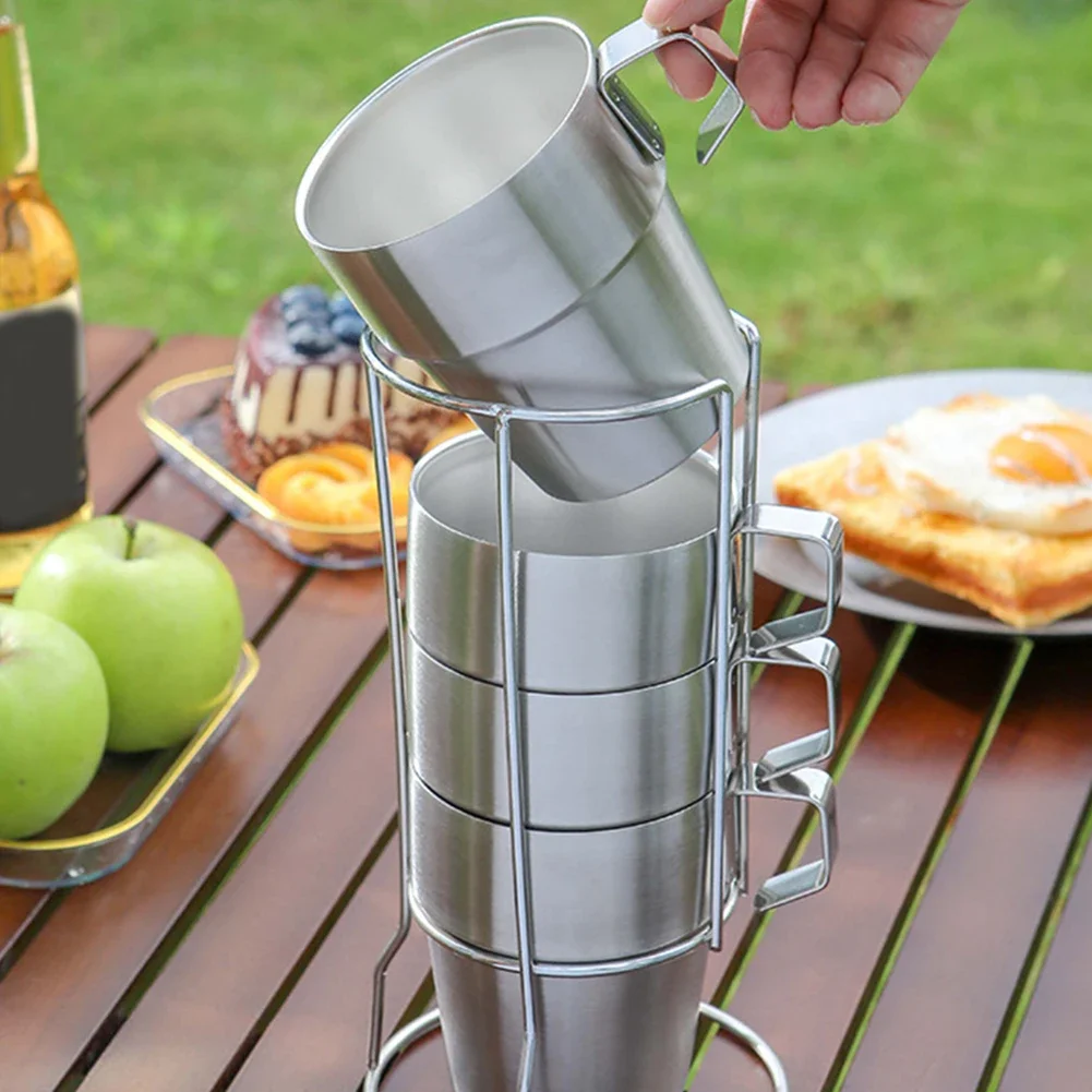 Camping Mug Set 304 Stainless Steel Hard-wearing Double-Wall Insulated Anti Scalding Water Cup Outdoor Camping Accessories
Camping Mug Set 304 Stainless Steel Hard-wearing Double-Wall Insulated Anti Scalding Water Cup Outdoor Camping Accessories