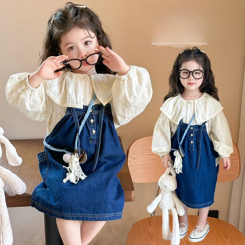 Джинсовые платья для девочек, детские рубашки принцессы, комбинезон, комплект из двух предметов, комплекты детской одежды, детская одежда, новинка весны и осени 2023 г.
Джинсовые платья для девочек, детские рубашки принцессы, комбинезон, комплект из двух предметов, комплекты детской одежды, детская одежда, новинка весны и осени 2023 г.