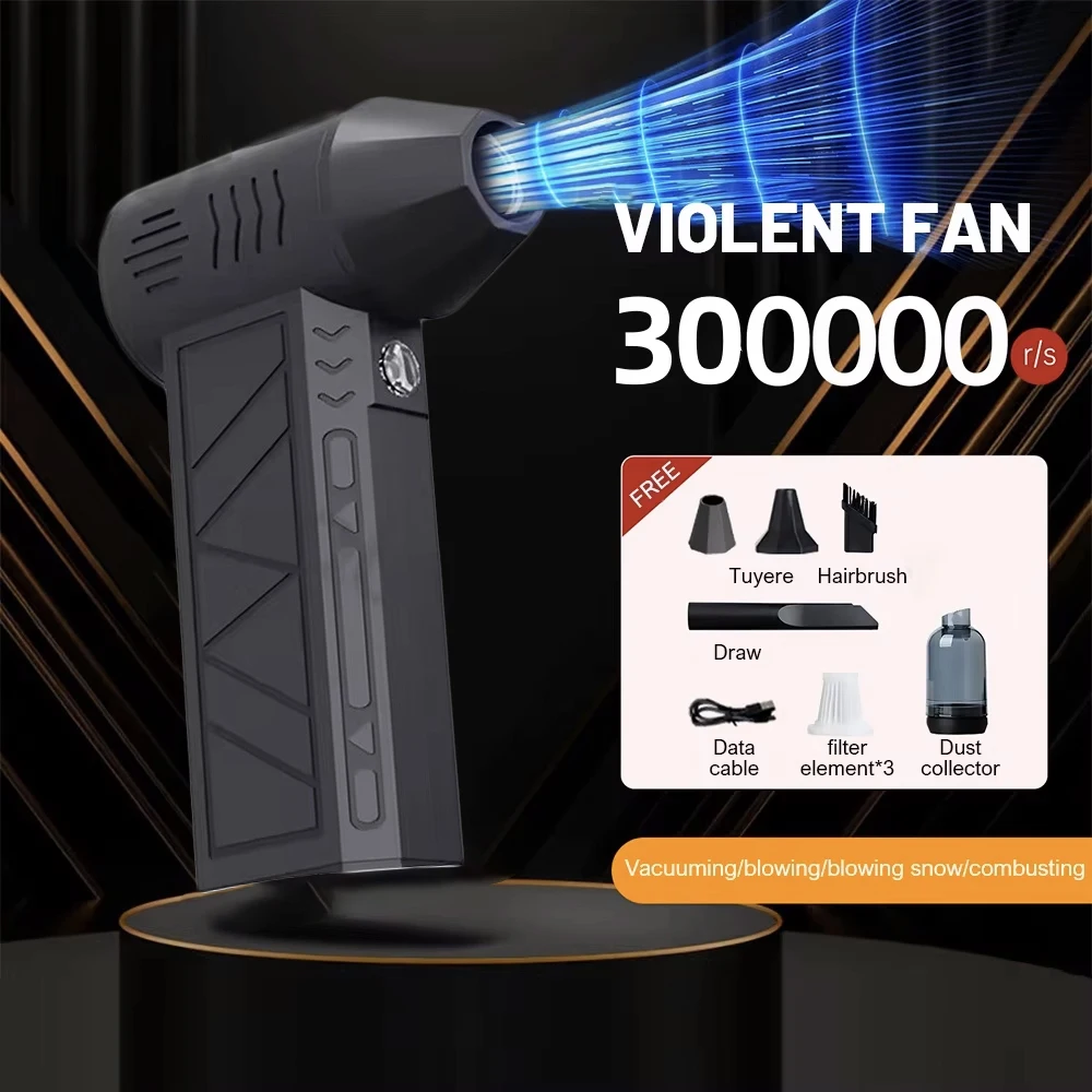 2026 New 130000RPM Brushless Mini Violent Air Blower Handheld Electric Turbo Jet Fan Wind Speed 28m/s Overheat Protection
2026 New 130000RPM Brushless Mini Violent Air Blower Handheld Electric Turbo Jet Fan Wind Speed 28m/s Overheat Protection