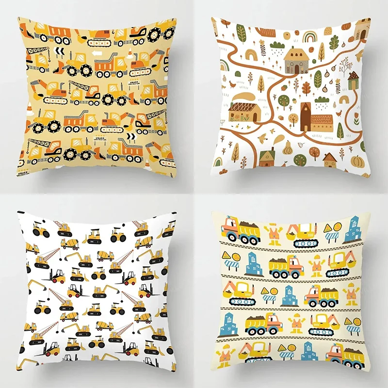 Home decoration cute building vehicle and country pattern pattern cushion cover suitable for sofa, bedroom, car pillow cover
Home decoration cute building vehicle and country pattern pattern cushion cover suitable for sofa, bedroom, car pillow cover