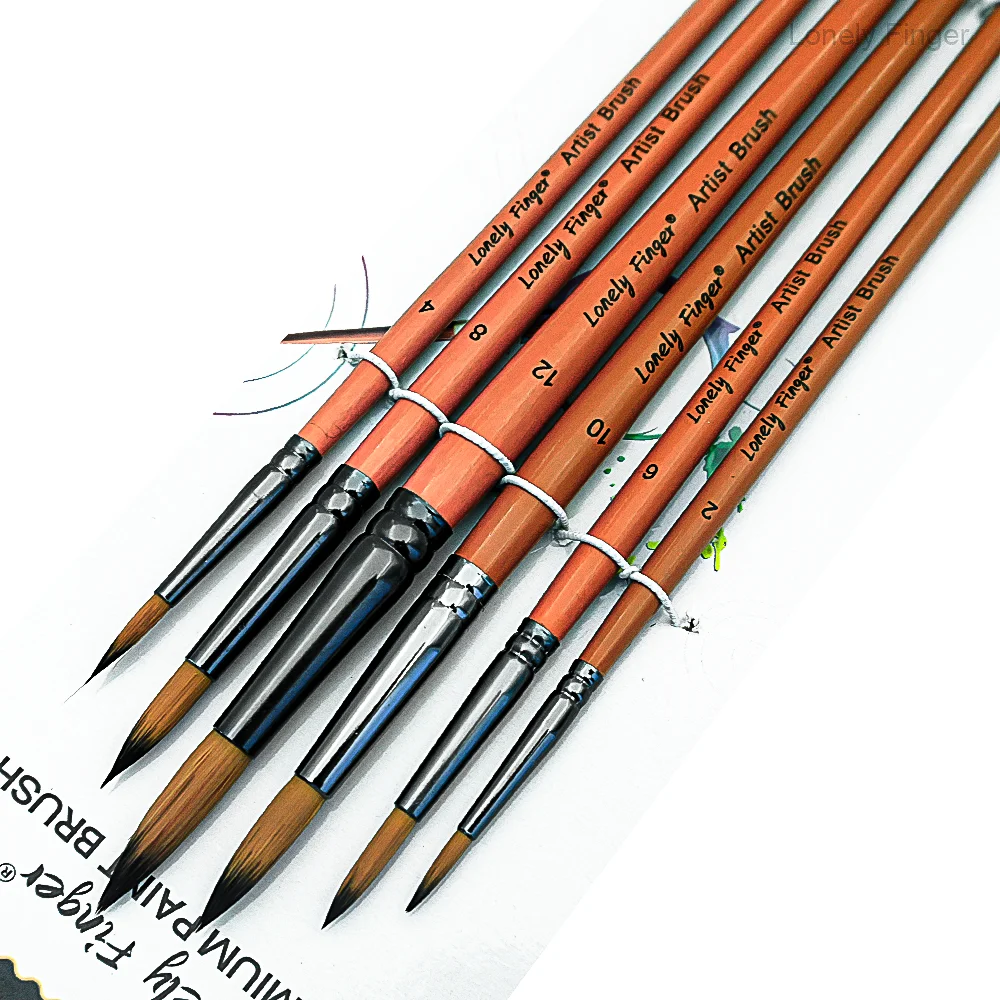 6 шт. круглые кисти, набор кистей для рисования акрила, акварельные кисти, акриловые кисти для масляной акварельной живописи
6 шт. круглые кисти, набор кистей для рисования акрила, акварельные кисти, акриловые кисти для масляной акварельной живописи