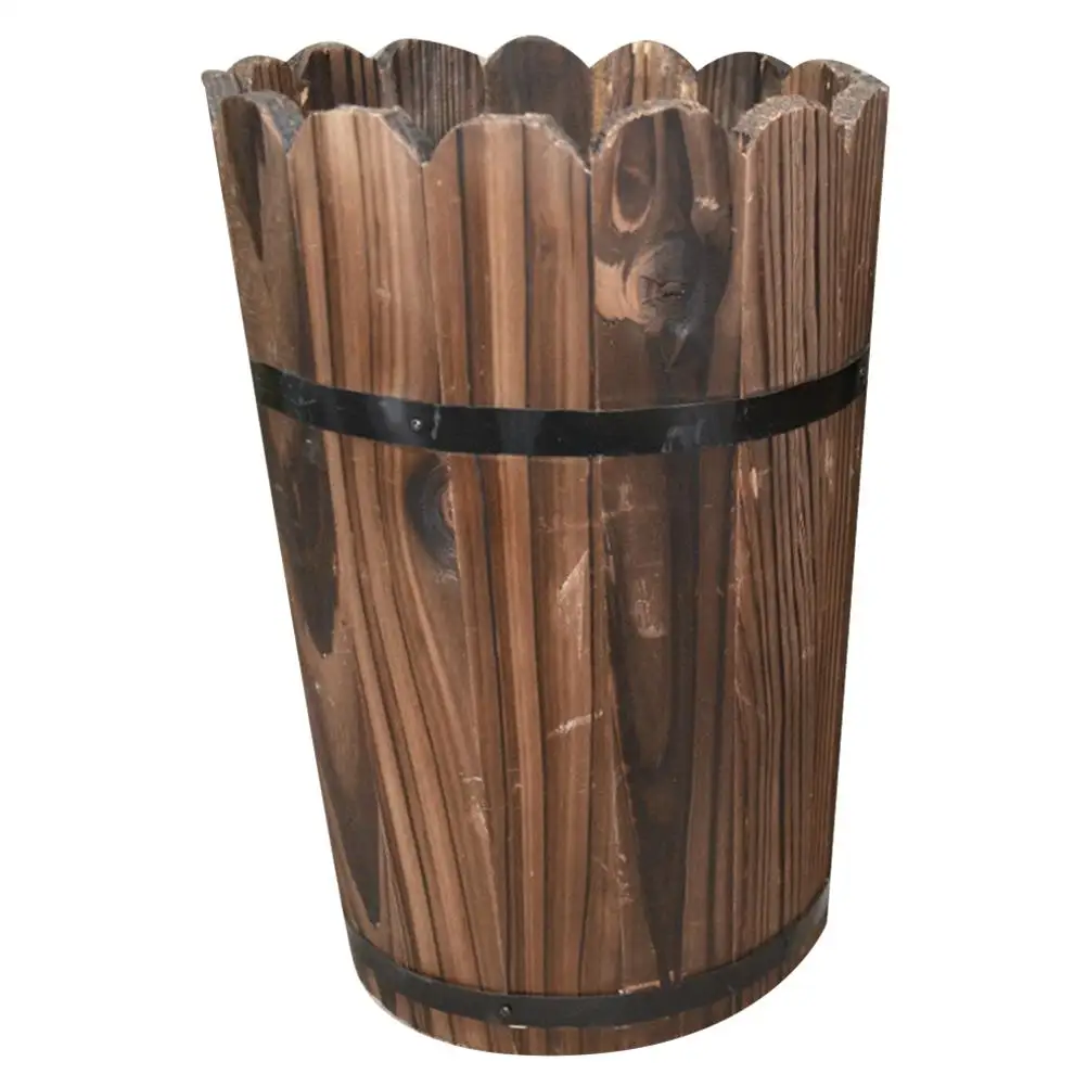 Retro Decorative Flower Vase Durable Planter Bucket for Home Office Carbonized Wood Barrel Display Tub Gardening Container
Retro Decorative Flower Vase Durable Planter Bucket for Home Office Carbonized Wood Barrel Display Tub Gardening Container
