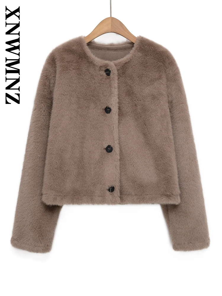 XNWMNZ 2025 Autumn Lady Vintage Casual Long Sleeve O-Collar Faux Fur Coat Simple Commuting Woman BROWN Single-breasted Keep warm
XNWMNZ 2025 Autumn Lady Vintage Casual Long Sleeve O-Collar Faux Fur Coat Simple Commuting Woman BROWN Single-breasted Keep warm