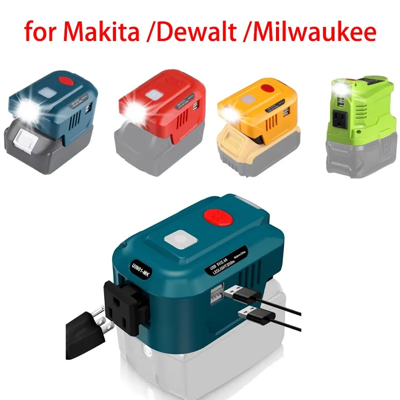 For Makita For DeWalt For Milwaukee 18V Lithium Battery 150W Power Inverter Power Inverter with LED Light USB US EU Plug
For Makita For DeWalt For Milwaukee 18V Lithium Battery 150W Power Inverter Power Inverter with LED Light USB US EU Plug