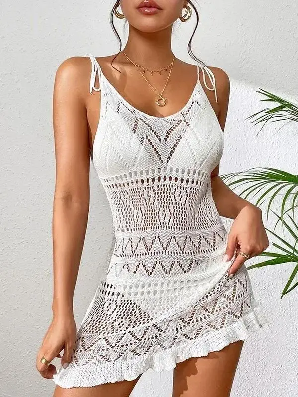 Сексуальный прозрачный купальный костюм, женский повседневный купальник с v-образным вырезом на бретельках, летнее пляжное платье, прозрачное платье из полиэстера
Сексуальный прозрачный купальный костюм, женский повседневный купальник с v-образным вырезом на бретельках, летнее пляжное платье, прозрачное платье из полиэстера