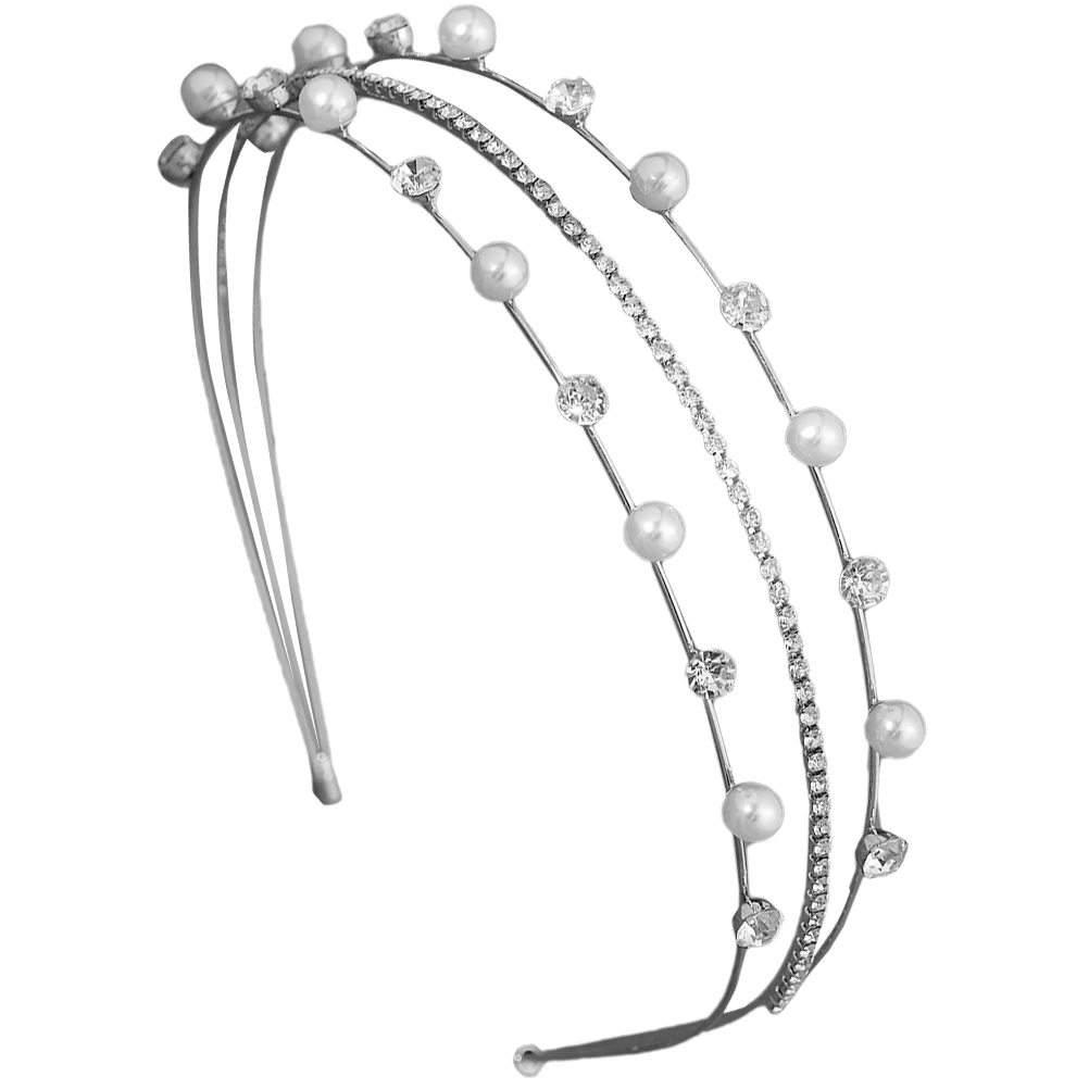 Pearl Wedding Bridal Hair Accessories Rhinestone Headband Silver Bridal Hair Hoops Glitter Headband For Evening Party Women
Pearl Wedding Bridal Hair Accessories Rhinestone Headband Silver Bridal Hair Hoops Glitter Headband For Evening Party Women