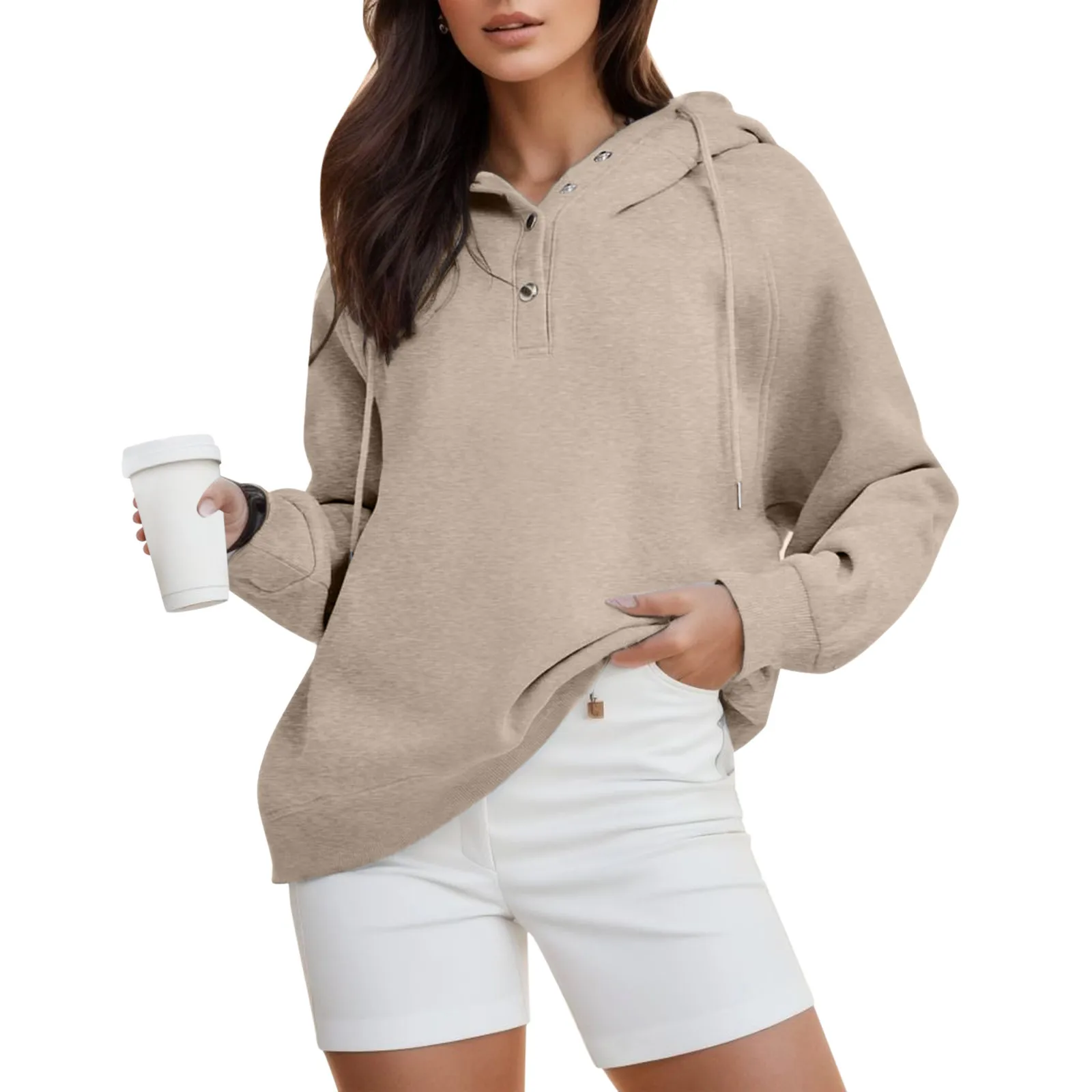Harajuku Casual Hooded Sweatshirts Women Fall Winter Solid Button Loose Pullover Tops Vintage Long Sleeve Drawstring Hoodies
Harajuku Casual Hooded Sweatshirts Women Fall Winter Solid Button Loose Pullover Tops Vintage Long Sleeve Drawstring Hoodies