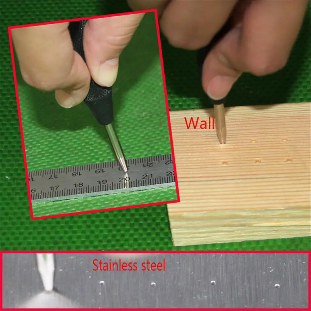 Precision Automatic Center Punch Marking Tool Spring Loaded for Metal Drill Hole Starter Scrapbooking Crafts
Precision Automatic Center Punch Marking Tool Spring Loaded for Metal Drill Hole Starter Scrapbooking Crafts