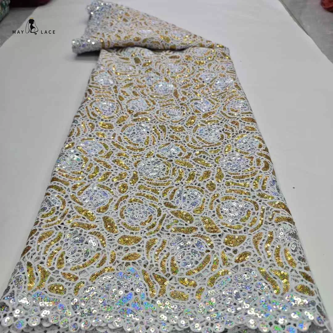 African Cord Lace Fabric 2025 High Quality Lace Nigerian Guipure Lace French Mesh Embroidery Lace For Sewing Women Party Dress
African Cord Lace Fabric 2025 High Quality Lace Nigerian Guipure Lace French Mesh Embroidery Lace For Sewing Women Party Dress