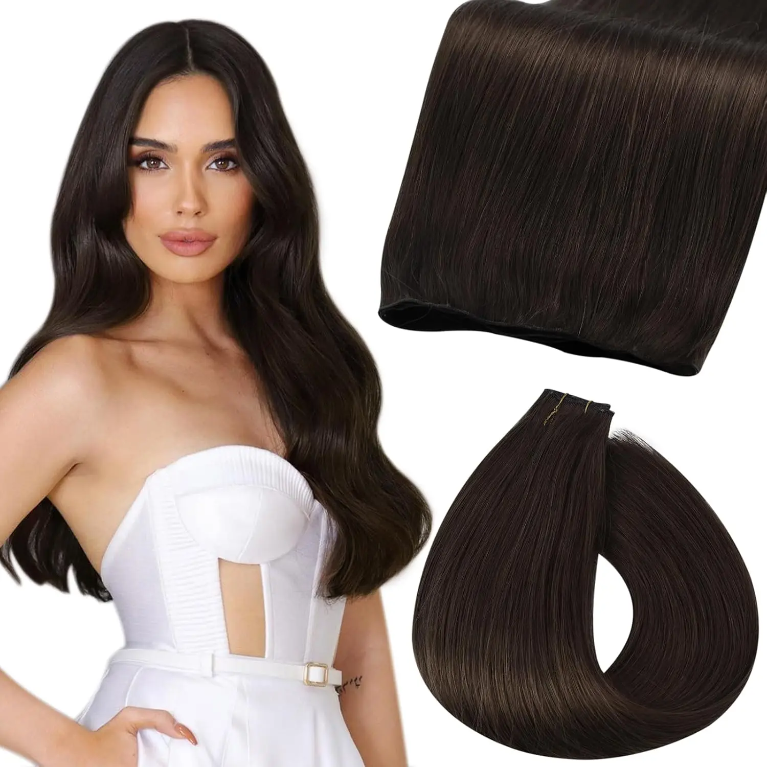 LaaVoo Virgin Genius Weft Hair Extensions 100% Real Brazilian Hair 12 Months 16-24inch 1pcs Invisible Genius Weft Sew in Hair
LaaVoo Virgin Genius Weft Hair Extensions 100% Real Brazilian Hair 12 Months 16-24inch 1pcs Invisible Genius Weft Sew in Hair