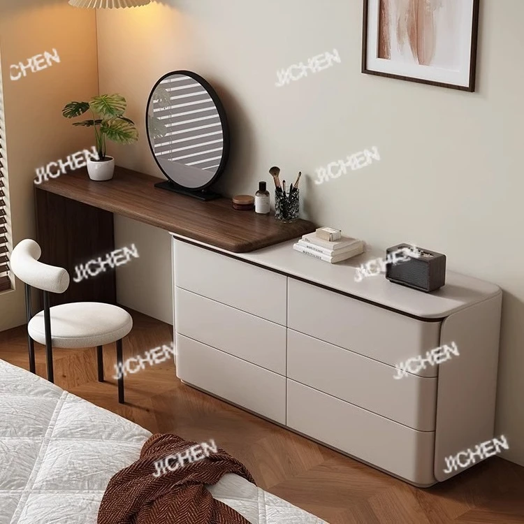 Dresser storage cabinet integrated bedroom simple bedside chest retractable makeup table
Dresser storage cabinet integrated bedroom simple bedside chest retractable makeup table