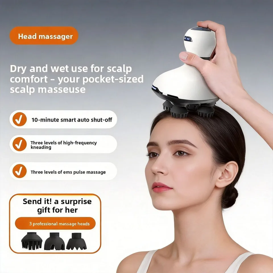 Heat Vibration Kneading Body Stress Relief Tool Silicone Handheld Octopus Claw Relaxation Machine Scalp Electric Head Massager
Heat Vibration Kneading Body Stress Relief Tool Silicone Handheld Octopus Claw Relaxation Machine Scalp Electric Head Massager