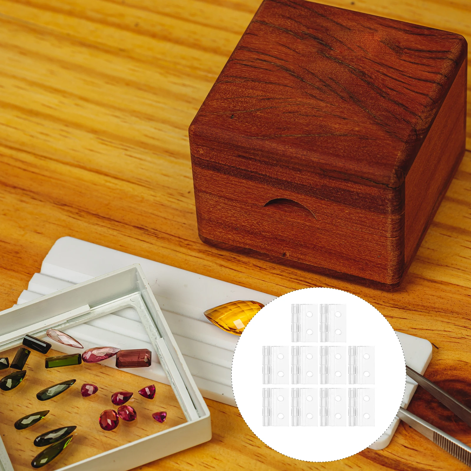 10pcs Transparent Hinges Hidden Mini Replacement for Jewelry Boxes Acrylic Connectors Lightweight Durable Box for Storage
10pcs Transparent Hinges Hidden Mini Replacement for Jewelry Boxes Acrylic Connectors Lightweight Durable Box for Storage