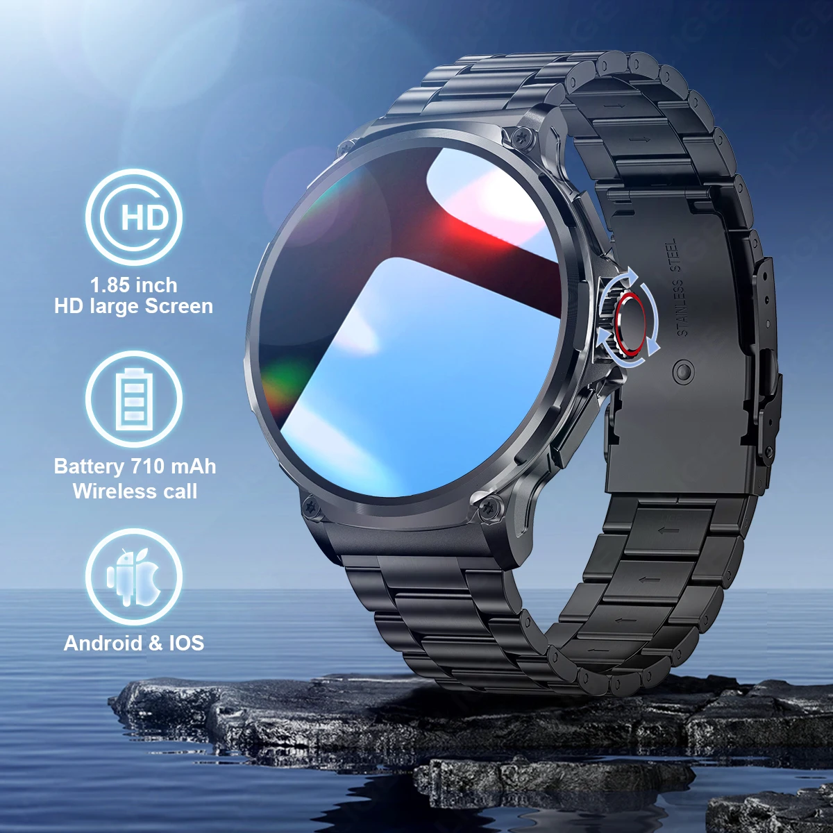 LIGE 1,85 "HD Bluetooth Call Смарт-часы Мужчины GPS Track 710 мАч Большая батарея 400 + циферблат IP68Водонепроницаемые умные часы для Android ios
LIGE 1,85 "HD Bluetooth Call Смарт-часы Мужчины GPS Track 710 мАч Большая батарея 400 + циферблат IP68Водонепроницаемые умные часы для Android ios