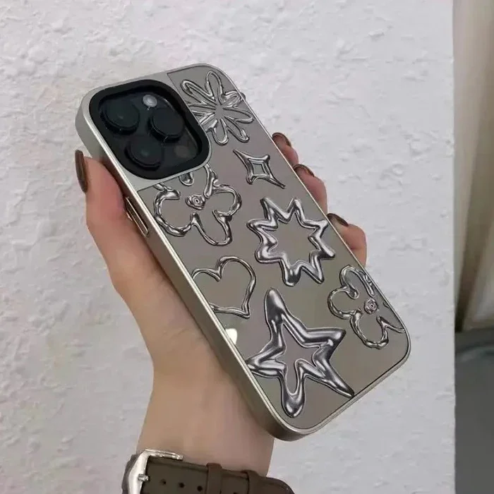 Silver Heart Star Mirror Surface MagSafe Phone Case Cover for iPhone 11 12 13 14 15 Pro Max Case for iPhone 15 Pro Max
Silver Heart Star Mirror Surface MagSafe Phone Case Cover for iPhone 11 12 13 14 15 Pro Max Case for iPhone 15 Pro Max