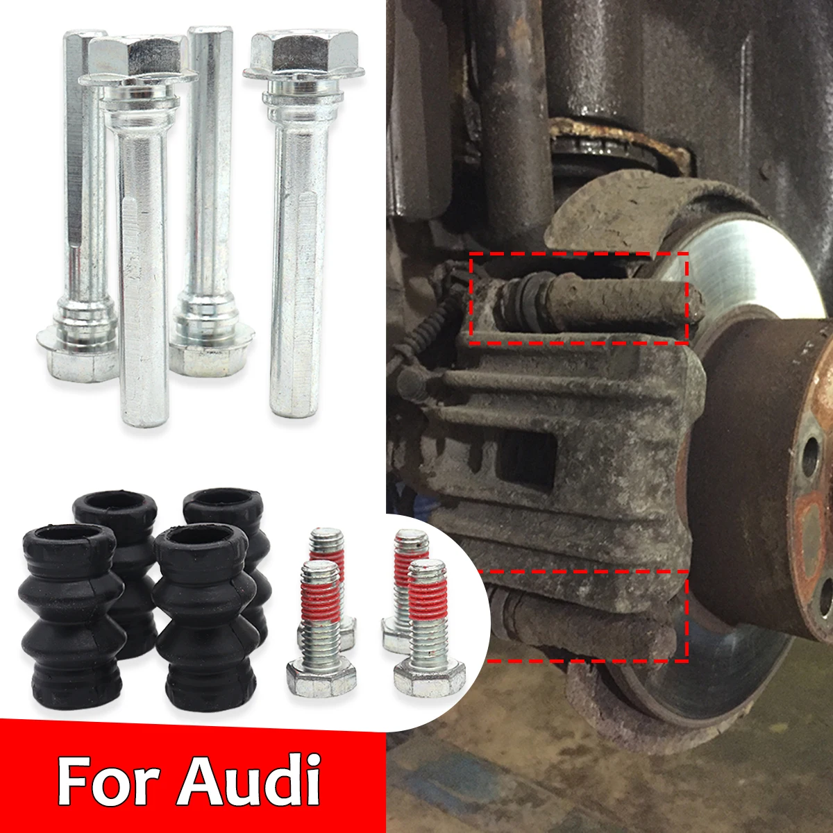 Left Rear Right Brake Caliper Cylinder Slider Guide Pin For Disc Housing Bolts Rubber Bushing Boot Seal Kit For AUDI A6 4F C6 Q5
Left Rear Right Brake Caliper Cylinder Slider Guide Pin For Disc Housing Bolts Rubber Bushing Boot Seal Kit For AUDI A6 4F C6 Q5