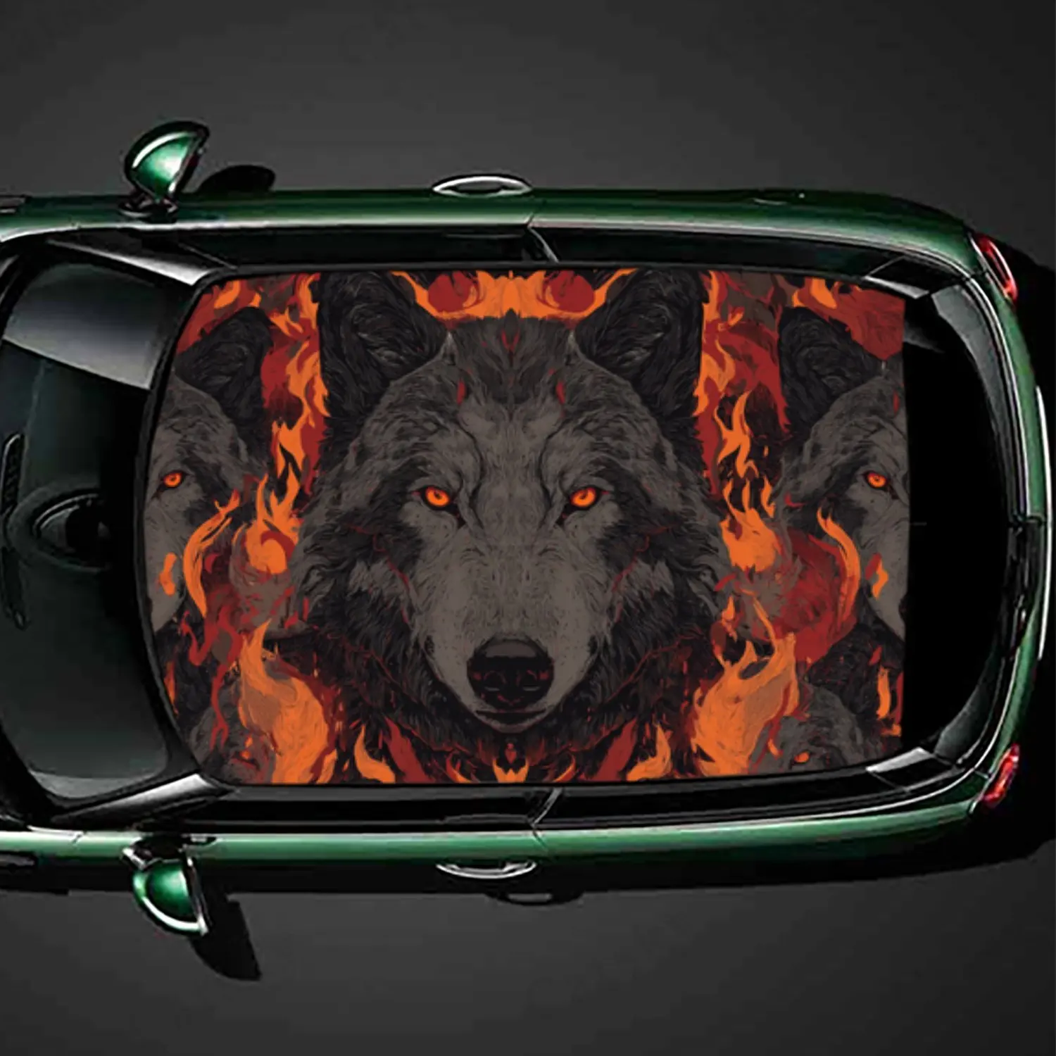 Artistic Flame Three Wolves Car Roof Vinyl Wraps Sticker, Auto Decal, Artistic Vehicle Decoration, Self-adhesive Waterproof Car
Artistic Flame Three Wolves Car Roof Vinyl Wraps Sticker, Auto Decal, Artistic Vehicle Decoration, Self-adhesive Waterproof Car