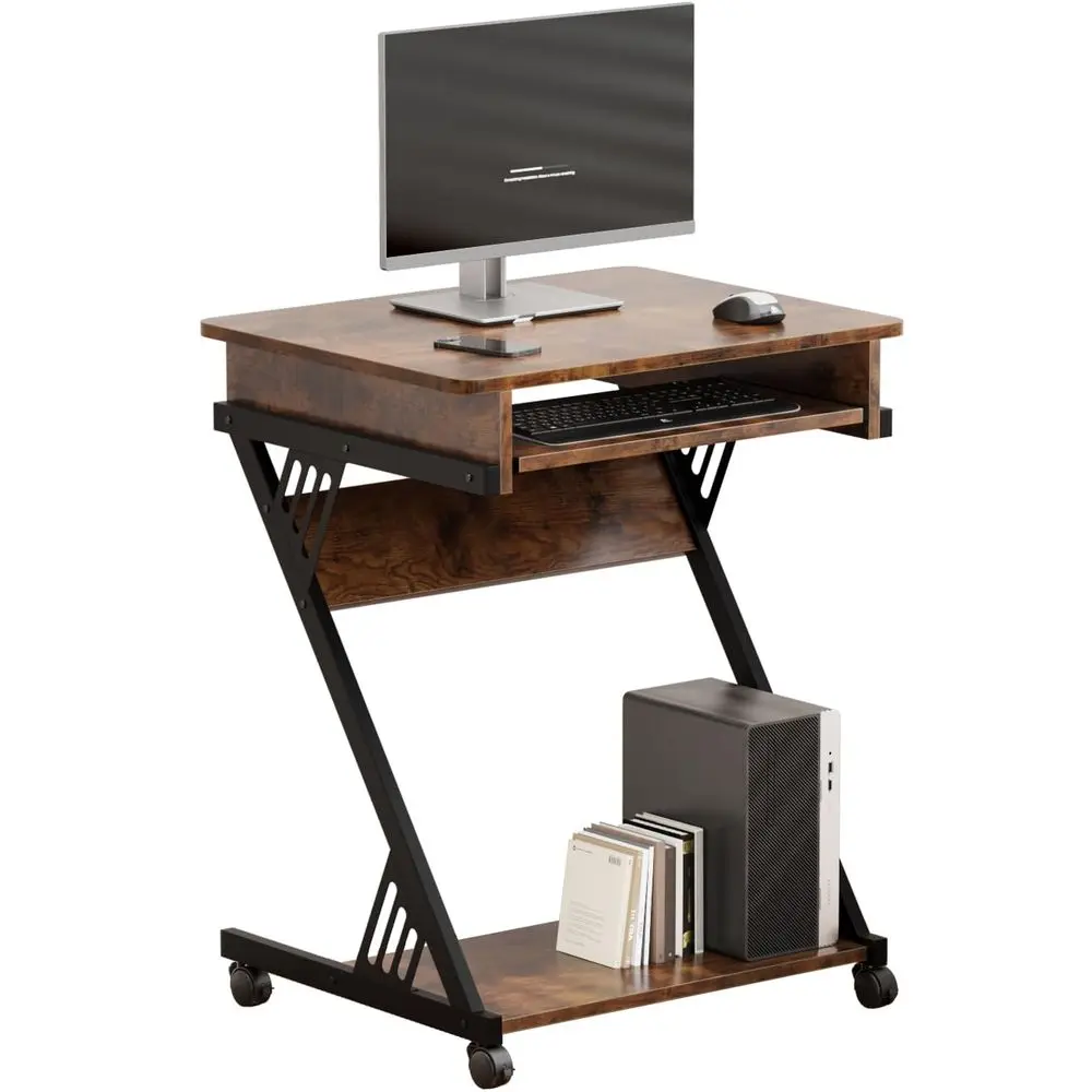 24Inch Small Computer Desk, 30Inch Tall With Drawers, Corner Desk With Wheels for Gaming, Bedroom, Home, Office Brown
24Inch Small Computer Desk, 30Inch Tall With Drawers, Corner Desk With Wheels for Gaming, Bedroom, Home, Office Brown