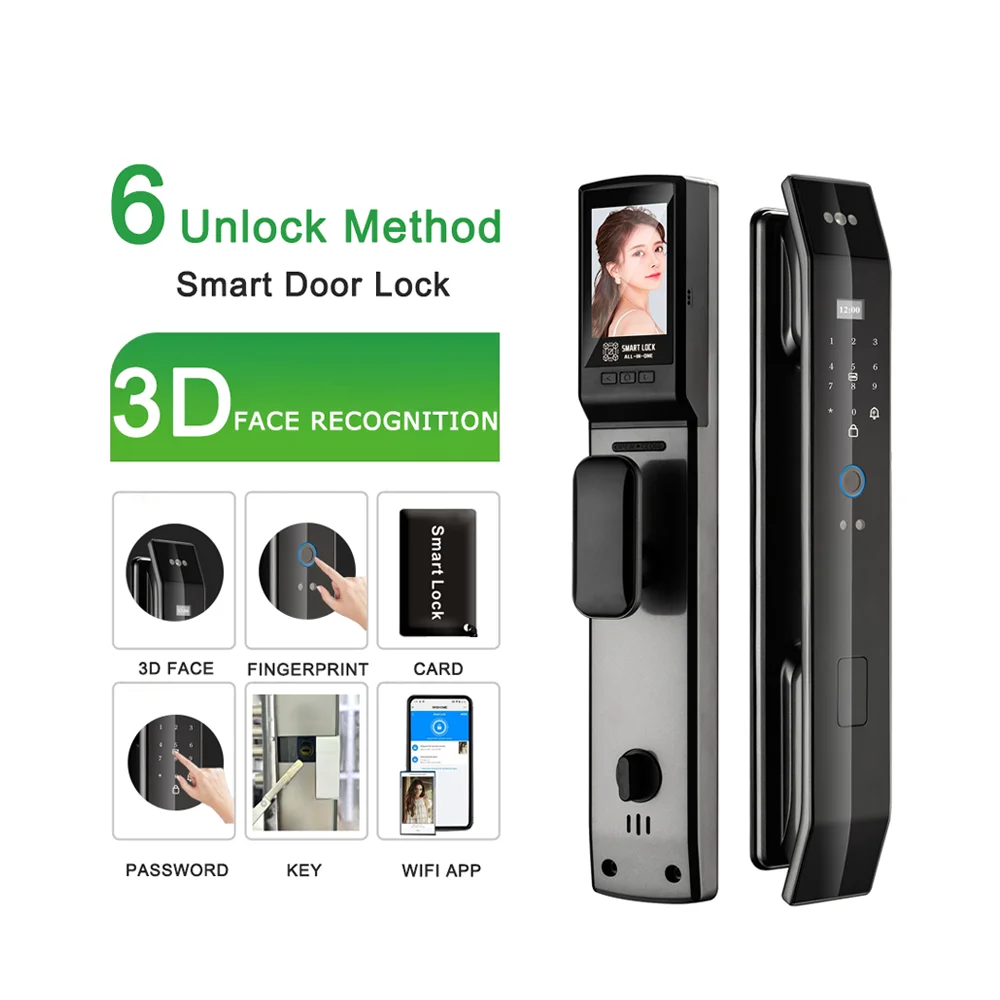 Новое поступление Smartlock WIFI приложение Cerradura Inteligente распознавание лиц дверной замок с отпечатком пальца биометрический цифровой умный замок
Новое поступление Smartlock WIFI приложение Cerradura Inteligente распознавание лиц дверной замок с отпечатком пальца биометрический цифровой умный замок