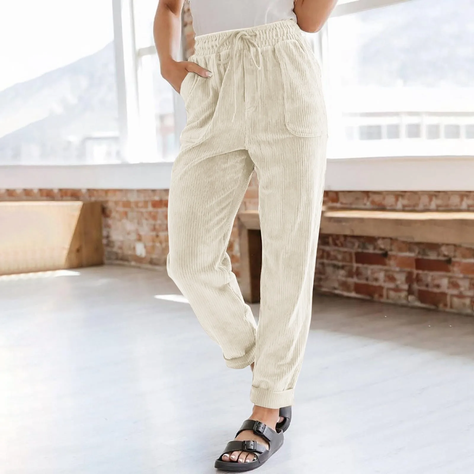 Vintage Corduroy Elastic High Waist Pants For Women Fall Winter Spring Work Casual Straight Leg Pants Solid Color Loose Trousers
Vintage Corduroy Elastic High Waist Pants For Women Fall Winter Spring Work Casual Straight Leg Pants Solid Color Loose Trousers