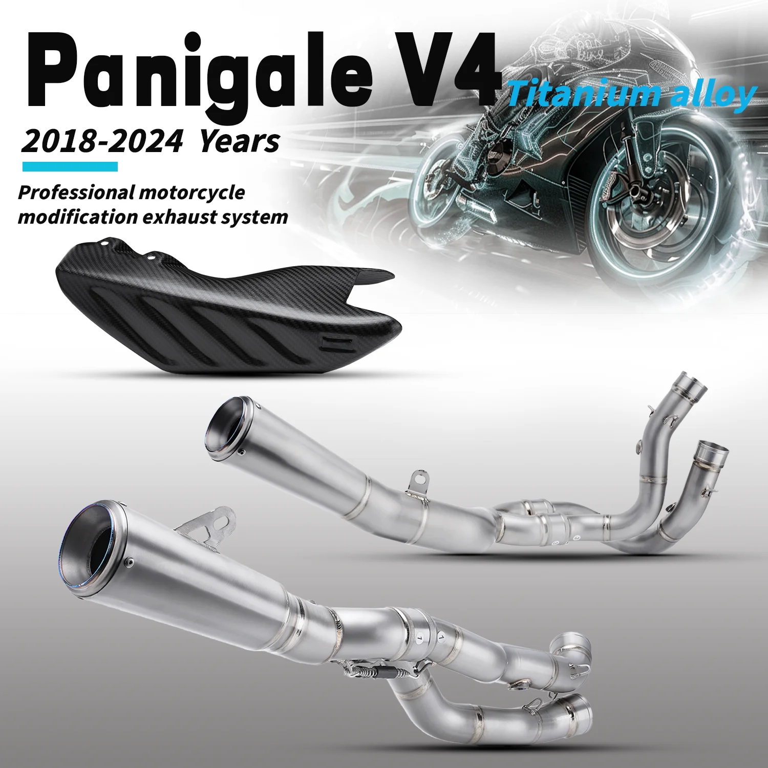 Motorcycle Ti.alloy full exhaust system with S1-GP Ti. exhausts For Panigale V4 Streetfighter V4 SP Panigale V4 V4S 2018-2024
Motorcycle Ti.alloy full exhaust system with S1-GP Ti. exhausts For Panigale V4 Streetfighter V4 SP Panigale V4 V4S 2018-2024